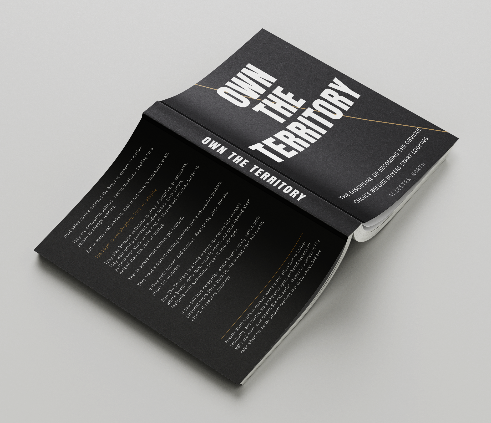 Own The Territory front and back book spread